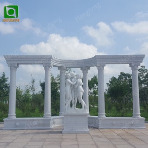 Hochwertiger Weißer Marmor Außendekoration Griechische 3-Göttinnen Stein-Wasserbrunnen - Product Image 1