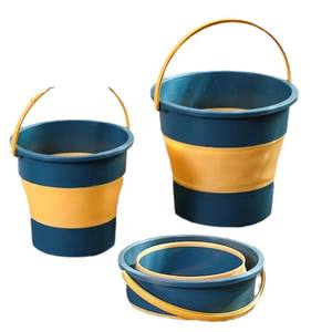 Secchiello pieghevole pieghevole da 10L in Silicone per il lavaggio del mocio da pesca all'aperto spiaggia da campeggio 10 litri in plastica secchio pieghevole per acqua - Product Image 6