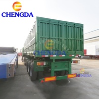Remorques en aluminium de haute qualité CIMC 3 essieux 4 essieux 40 tracteur cubique benne latérale 28 Cbm camion à benne basculante semi-remorque à vendre