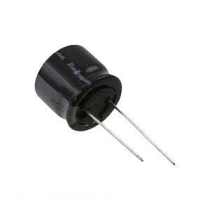 Condensador de Canal de Fabricante 4700 uF CAP ALUM 4700UF 20% 16V RADIAL de Orificio Pasante 16WXA4700MEFCGC18X16 - Product Image 1