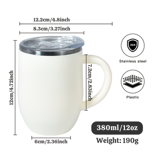 Pink Stainless Steel Vacuum Tumbler with Handle and Lid Leak Proof <b>Insulated</b> <b>Mug</b> for Office Travel Gift - Product Image 6
