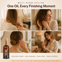 Q8 Minyak Argan Maroko untuk Menutrisi & Melembapkan Rambut, Serum Perawatan Rambut untuk Rambut Kering, Rusak, Mengembang, Keriting & Kasar