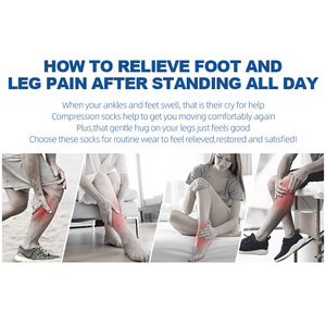 Melenlt Manga de compresión Tobillera Calcetines Algodón y Nylon para deportes Esguince Protección de tobillo - Product Image 6