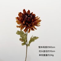 Bunga krisan, peony, dan dahlia buatan berkualitas tinggi untuk dekorasi kantor, rumah, dan pernikahan
