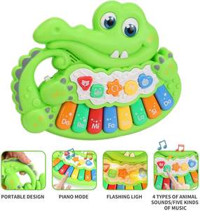 <span class=keywords><strong>Piano</strong></span> animal, série de jouets musicaux Jouets de <span class=keywords><strong>piano</strong></span> pour bébé, éléphant Crocodile Vaches Jouets musicaux Lumières Musique <span class=keywords><strong>Piano</strong></span> Clavier Jouet - Product Image 3