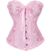 Nouveau Corset Bustier Sexy pour Femme Grande Taille, à Lacets, Style Victorien en Brocart, Vêtement de Base