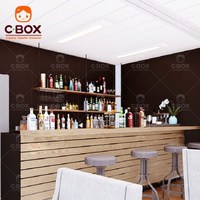 Cbox 20ft 40ft Conteneur préfabriqué personnalisé en panneaux sandwich pour café, bar, supermarché, toit, balcon, maison conteneur en kit