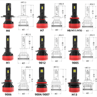 Ampoule LED CAR-REFINE F5 H11 H4 Canbus 110W 22000lm 3570 Chip H4 H7 H1 H3 H8 H9 9006 9005 Phare LED pour voiture H4 Canbus