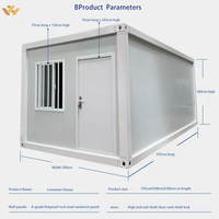 Maison conteneur modulaire durable à assemblage rapide avec panneau isolant pour l'hébergement sur chantier