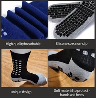 Chaussettes de football antidérapantes et respirantes Chaussettes de football en coton Chaussettes de football antidérapantes au genou