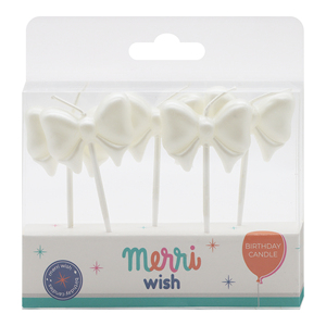 Merri Wish Ingrosso Puntale Torta Personalizzato <span class=keywords><strong>Buon</strong></span> Compleanno con Fiocco Bianco Rosa Rosso, Decorazioni per Feste e Candele per Torte di Compleanno - Product Image 2
