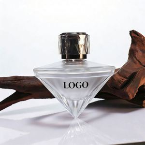 Botella de Perfume de Vidrio de Lujo de 70 ml, Diseño de Cono Invertido, Forma de Bayoneta, Transparente, con Diseño de Pirámide, Suministro Directo de Fábrica - Product Image 1