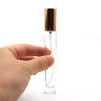 Bouteilles de parfum Vintage à fond épais, 10ml, Mini bouteilles de parfum rondes et transparentes rechargeables, échantillon de bouteilles de parfum en verre