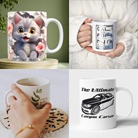 Tasse à café en céramique blanche de 11 oz pour sublimation, vente en gros du fabricant, idéale pour l'impression