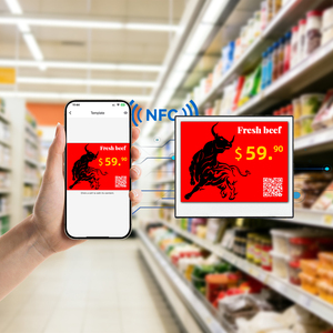 Etiqueta de Tinta Electrónica NFC Ultrafina de 4.2', Etiqueta de Precio Electrónica, Actualización Instantánea a través de Teléfono Inteligente para la Gestión de Estantes de Minoristas con Accesorios - Product Image 1
