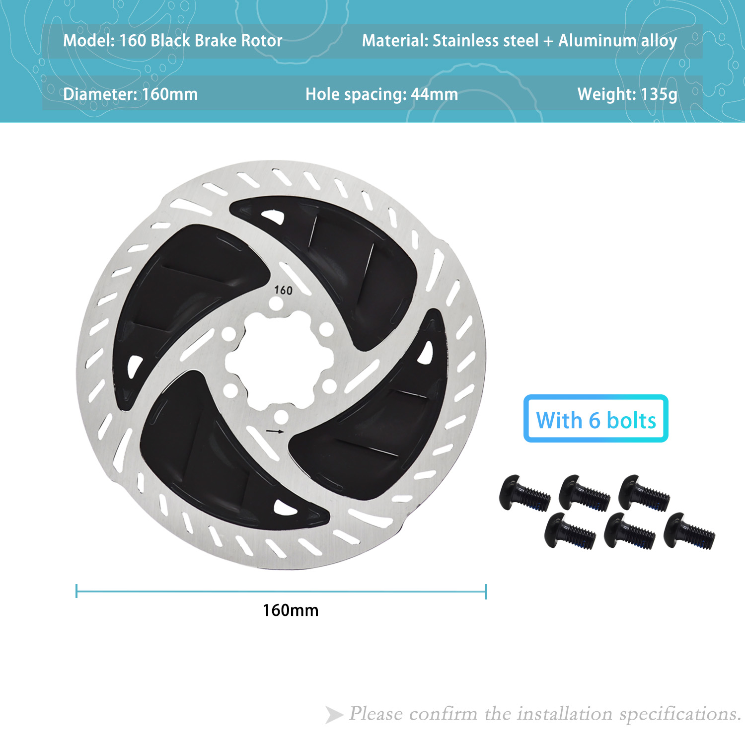 สีดำ 160มม