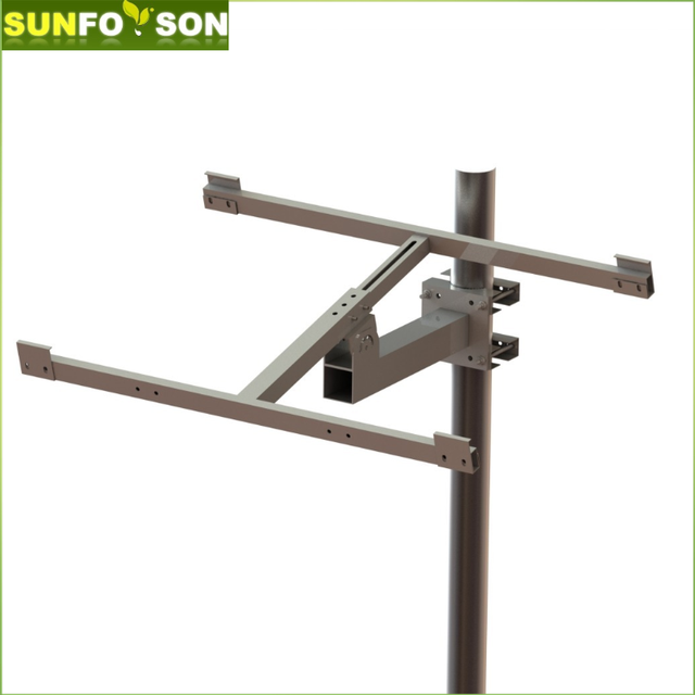SunRack Small Solar Panel Mounting System for Single Pole-Steel Anodized Surface up to 50m/s Wind Load