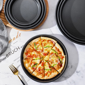 Ensemble de moules <span class=keywords><strong>à</strong></span> <span class=keywords><strong>pizza</strong></span> en acier au carbone épaissi antiadhésif CT09, plaque de cuisson ronde et <span class=keywords><strong>moule</strong></span> <span class=keywords><strong>à</strong></span> gâteau pour four, outils de pâtisserie professionnels - Product Image 2