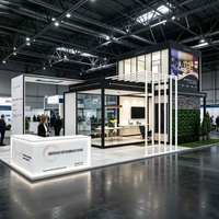 Diseño de Stand Modular Personalizado para Ferias Comerciales con Tela Tensada y Servicio Rápido de Diseño 3D