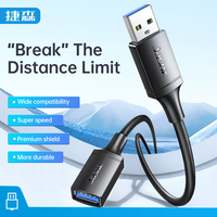 Cable de Extensión USB 3.0 Jasoz con Blindaje Trenzado, Cubierta de PVC, Conectores AM a AF para Uso en Computadoras - Modelo D114