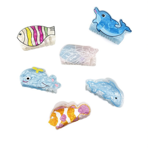 Fermagli per capelli a forma di artiglio di animali marini, 8 cm, per donne e bambini - Product Image 1