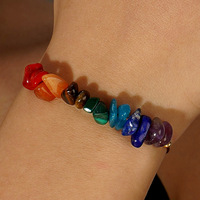 Go2boho Bracelet de perles en pierre naturelle diamant fait à la main pour femmes réglable Boho Chic bijoux géométriques pour anniversaire