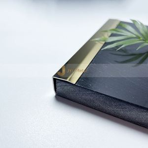 EX402 <b>Mirror</b> Hairline Stainless Steel L Shape Trim for Interior Decoration Hotel Lobby <b>Tile</b> Wall Design - Product Image 5