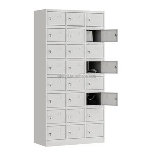 Modern 24-Box Personal Steel Storage <strong>Locker</strong> with Key-Lock Gym <strong>Filing</strong> Cabinet for Offices Knock-Down Structure - Product Image 1