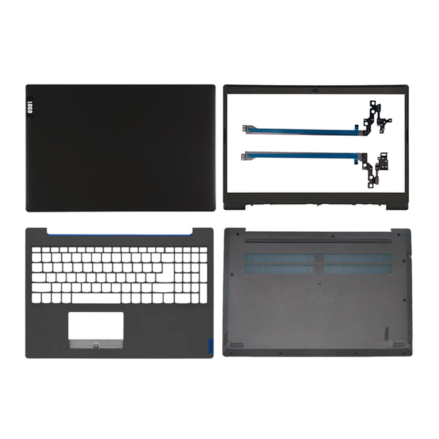 NEW for Ideapad L340-15 L340-15IRH Laptop LCD Back Cover Front Bezel Palmrest Upper Top Lower Bottom Case Hinges Black