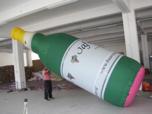 Inflatable Red Wine Bottle <b>Balloon</b> with Digital Printing Sun Resistant & Waterproof for Advertising Events - Product Image 2