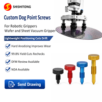 Vis à tête moletée en aluminium sur mesure 7075 6061 6063, anodisées dures, attaches à pointe de chien, fabricant pour pince à vide à disque