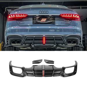 Diffusore Posteriore in Fibra di Carbonio Stile AE con Luce LED per <span class=keywords><strong>Audi</strong></span> A5 B9.5 <span class=keywords><strong>S</strong></span> <span class=keywords><strong>Line</strong></span> <span class=keywords><strong>2021</strong></span>+ - Product Image 1