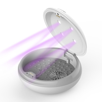 Boîte à dents en plastique OEM avec trous d'aération pour prothèses dentaires, étui de soins bucco-dentaires réutilisable, couleur argent, DC100