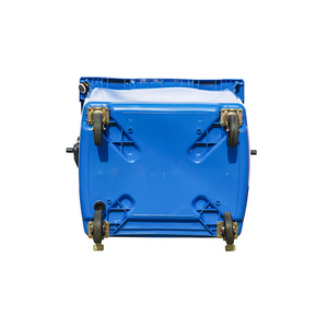 Poubelle en plastique robuste et écologique de 1100 L avec couvercles et 4 roues, bac à déchets extérieur pour projets d'appel d'offres des municipalités - Product Image 3