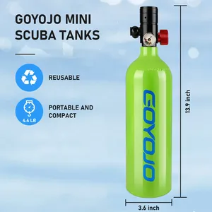 GOYOJO 1L <b>Mini</b> Scuba Tank with Mask DOT Certified Portable Diving Air Tank 15 Min Underwater Breathing - Product Image 6