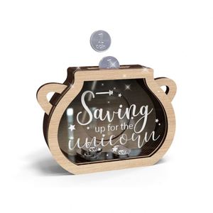 Personalized <b>Wooden</b> <b>Letter</b> Piggy Bank Kids Custom Acrylic Money Box with Name Transparent Coin Saving Boxes - Product Image 1