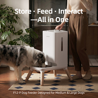 Distributeur automatique de nourriture pour chiens Petwant, moderne et robuste, pour chiens de taille moyenne à grande (22L), grande capacité, bol pour animaux de compagnie