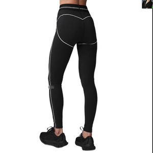 Conjunto de Ropa Deportiva de Yoga para Mujer, Transpirable, de Spandex/Algodón, Cintura Alta, Ajustado, Cuello Redondo, Color Nude - Product Image 2