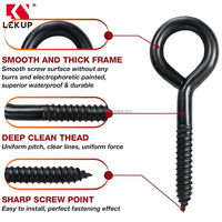 Sekrup Mata Kapasitas Beban Tinggi, Sekrup Pengait Mata Self Tapping Heavy Duty, Sekrup Kayu Grosir, Sekrup Mata Baja Hitam 6 Inch