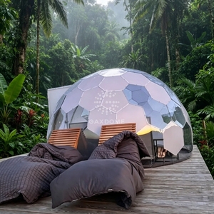 Dôme géodésique en polycarbonate ultra-transparent pour observation des étoiles, 10m, 12m, glamping - Product Image 1