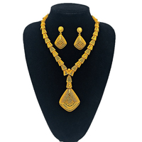 Ensemble de bijoux de luxe plaqué or, pendentif rond à plusieurs niveaux en filigrane, accessoires pour mariage et fêtes