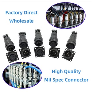 Connecteur Adaptateur Circulaire de Qualité Aviation IP67 en Alliage d'Aluminium et de Cuivre pour Câble Électrique DIN 6 Broches, Vente en Gros - Product Image 2