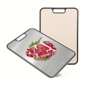 Tabla de Cortar Rectangular Higiénica de Doble Cara de Titanio Puro de Alta Calidad, Resistente a los Arañazos, 26.5x38.3x1.4cm, para Carne - Product Image 1