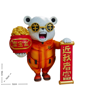 Raffinati Ornamenti in Resina dell'Uomo-Panda di "One Piece", Feng Shui, Collezione Decorativa, Regalo - Product Image 6