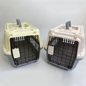 Mayorista Aerolínea Plástico Viaje Lujo Perrera Transpirable A Prueba de Viento Pet Carrier Jaula Plegable Perro o gato