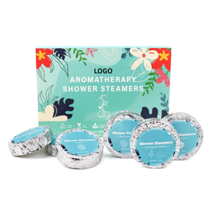 Boîtes d'emballage personnalisées Paquet de 6 comprimés de vapeur de douche d'aromathérapie d'eucalyptus biologique naturel - Product Image 1