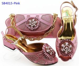 Femme Vin Chaussures Sac Ensemble De Luxe Pierres Chaussures À Assorti Sac Chaussures De Mariage et Sac - Product Image 5