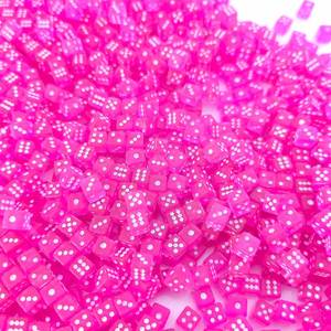 Dados Pequeños Transparentes de 5 mm con Esquinas Cuadradas en Colores Morado, Verde, Azul, Rosa y Amarillo - Product Image 1