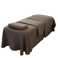 L'ensemble de draps de table de massage en microfibre gris foncé (différentes couleurs) accepte la taille et le logo personnalisés