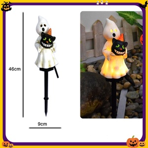 Luces Solares de Jardín para Halloween, Luces LED con Forma de Calabaza y Fantasma, Decoraciones Impermeables para Exteriores, Patio, Césped y Caminos - Product Image 5